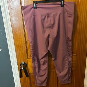 Pink sheer side slice leggings